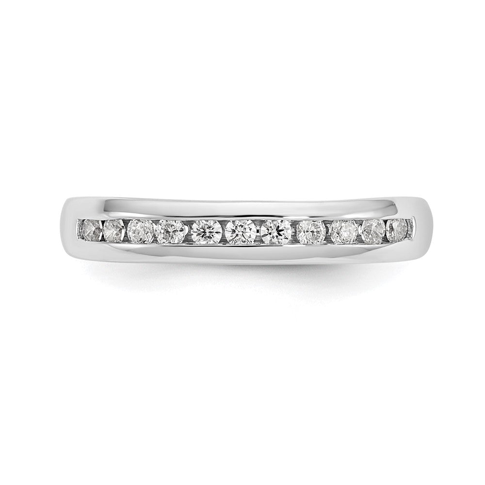 14K White Gold 11-Stone (Holds 11-1.7mm Round) Channel Band Mounting