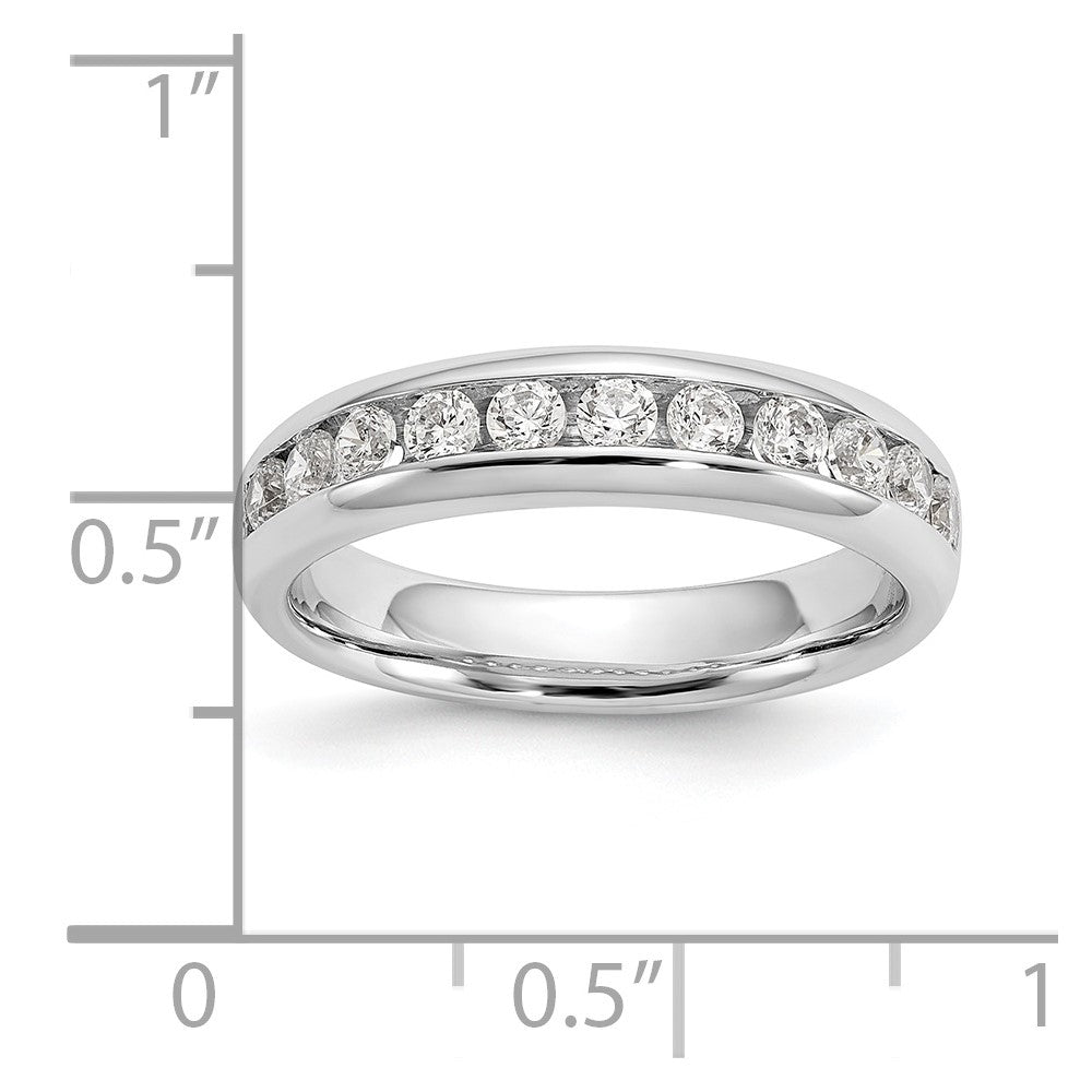 14K White Gold 11-Stone (Holds 11-2.3mm Round) Channel Band Mounting