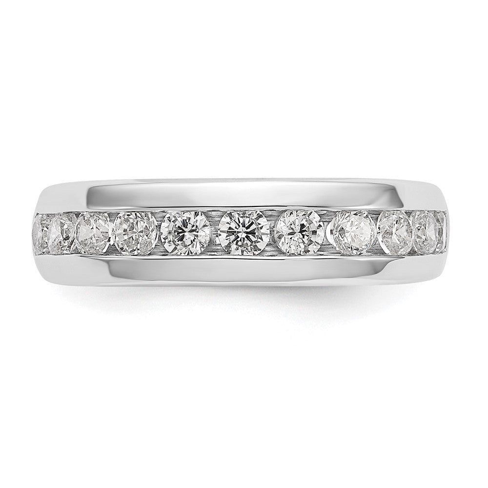 14K White Gold 11-Stone (Holds 11-2.6mm Round) Channel Band Mounting