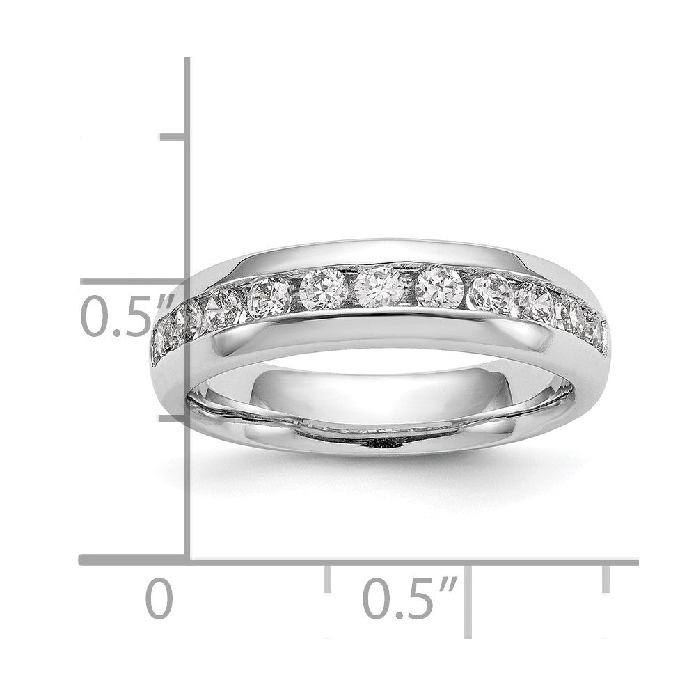 14K White Gold 11-Stone (Holds 11-2.6mm Round) Channel Band Mounting