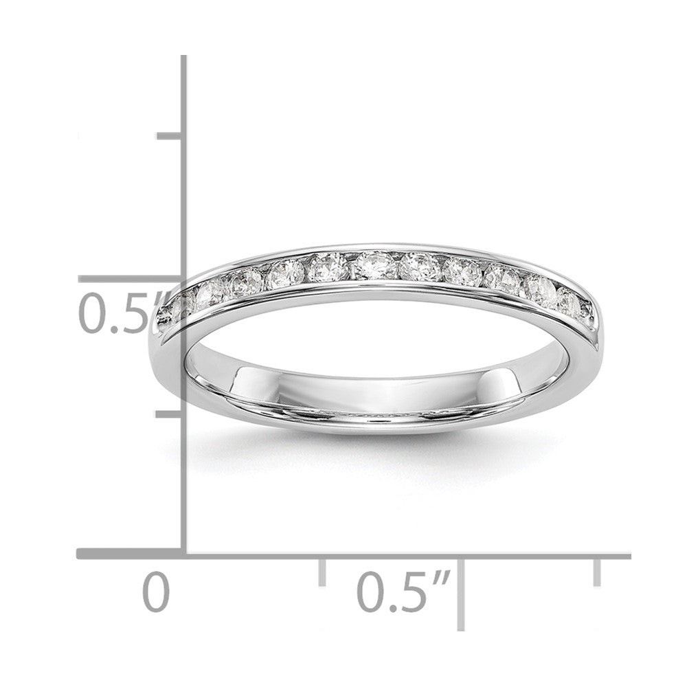 14k White Gold 11-Stone (Holds 11-1.9mm Round) Ladies Channel Band Mounting