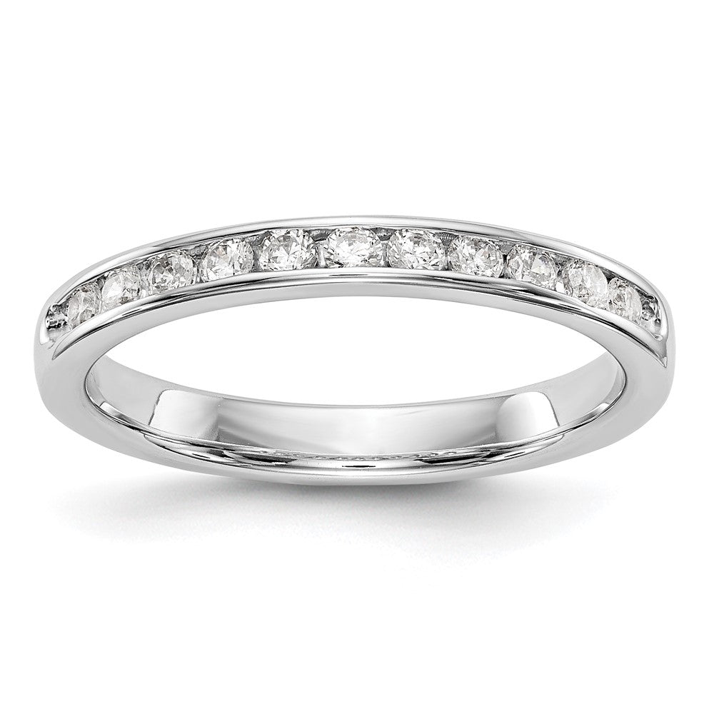 14k White Gold 11-Stone (Holds 11-1.9mm Round) Ladies Channel Band Mounting
