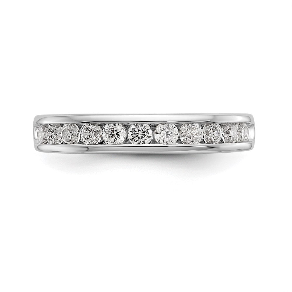 14k White Gold 11-Stone (Holds 11-2.25mm Round) Ladies Channel Band Mounting
