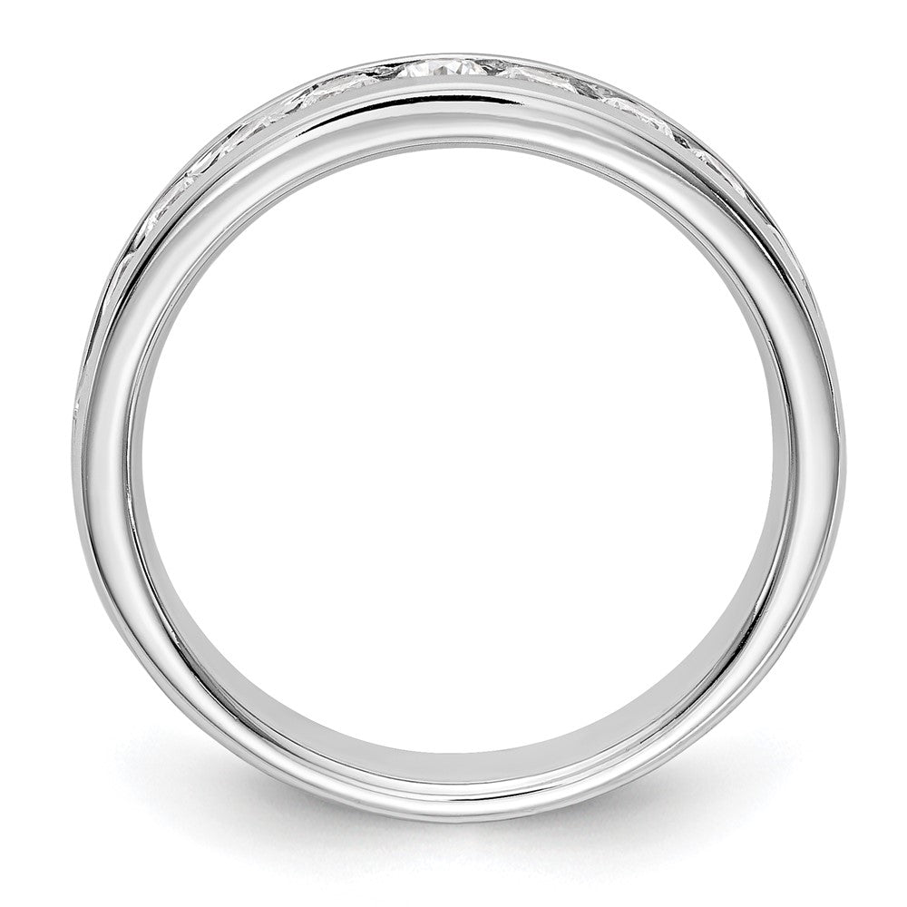 14k White Gold 11-Stone (Holds 11-2.6mm Round) Ladies Channel Band Mounting