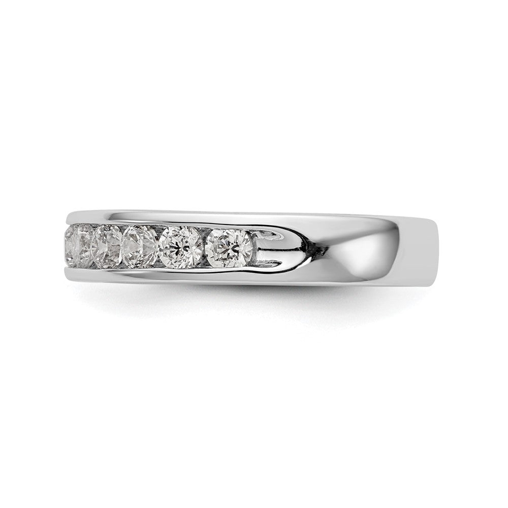 14k White Gold 11-Stone (Holds 11-2.6mm Round) Ladies Channel Band Mounting