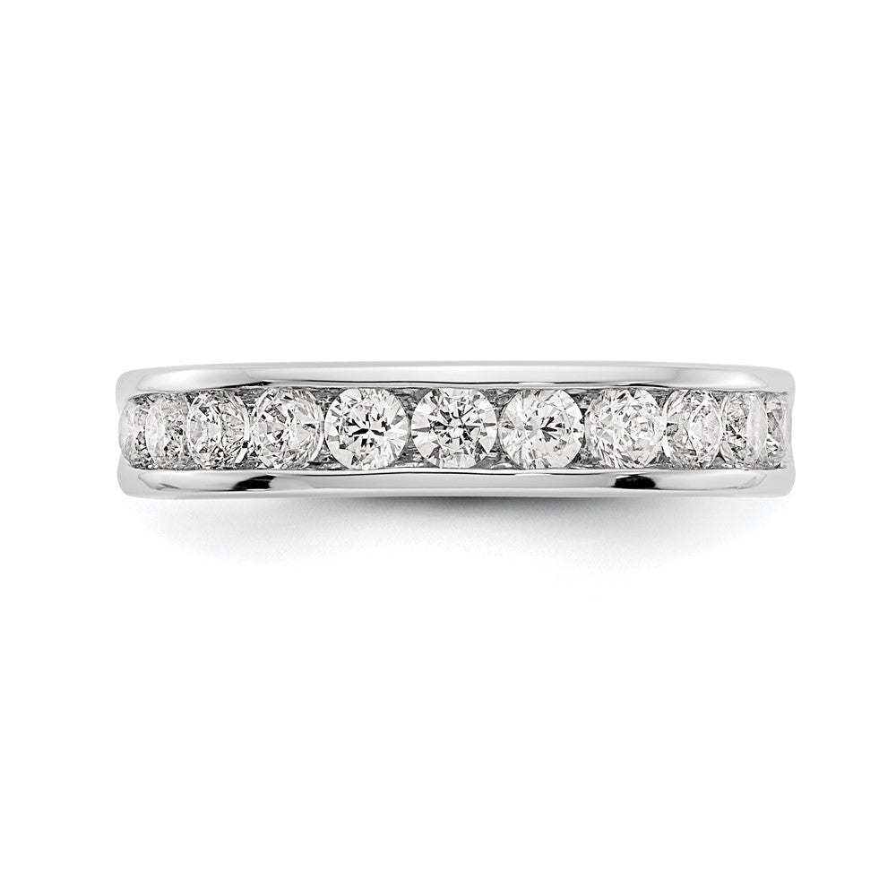 14k White Gold 11-Stone (Holds 11-2.6mm Round) Ladies Channel Band Mounting