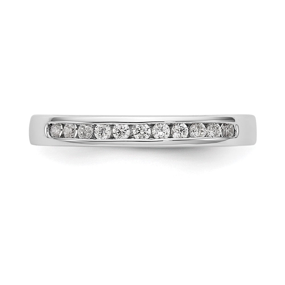 14k White Gold 11-Stone (Holds 11-1.6mm Round) Channel Band Mounting (Closed)