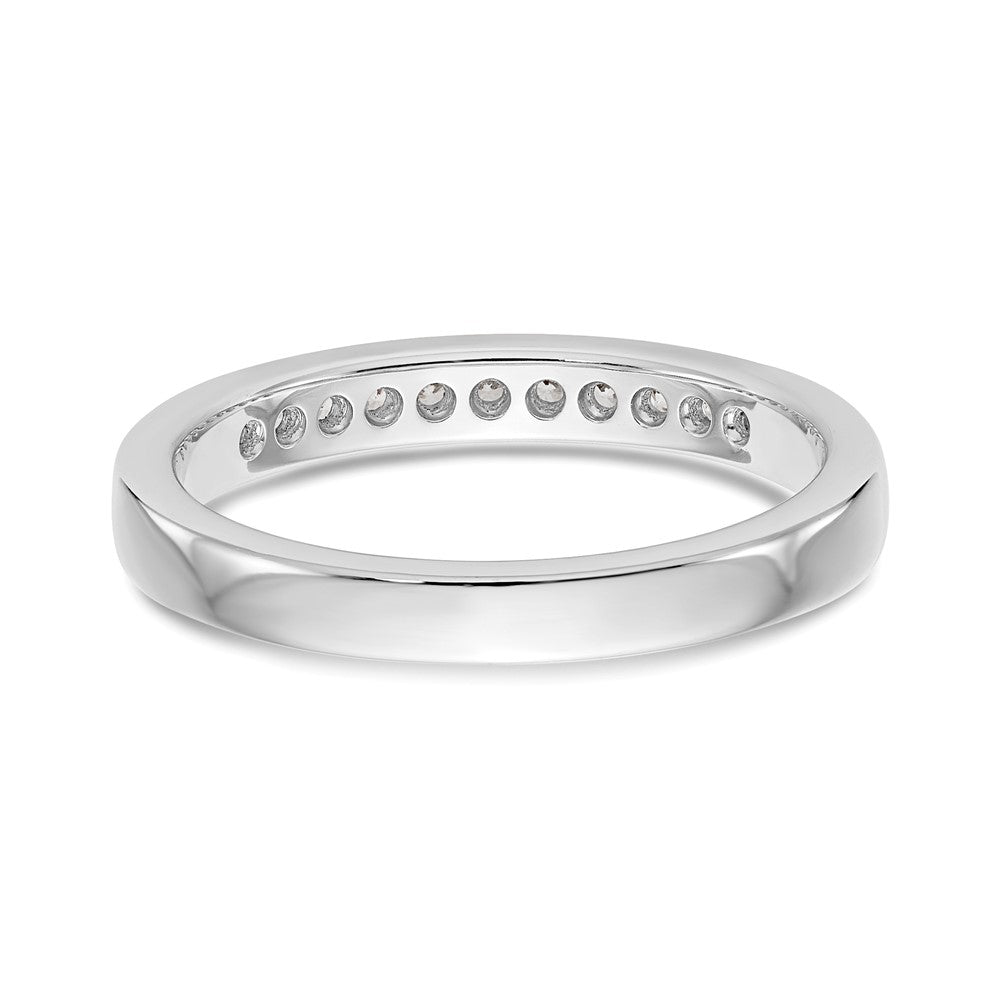 14k White Gold 11-Stone (Holds 11-1.6mm Round) Channel Band Mounting (Closed)