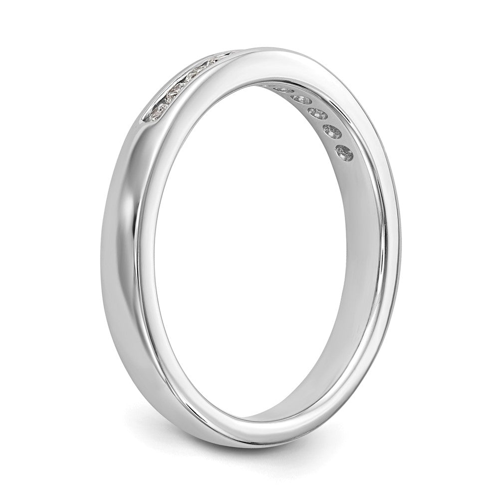 14k White Gold 11-Stone (Holds 11-1.6mm Round) Channel Band Mounting (Closed)