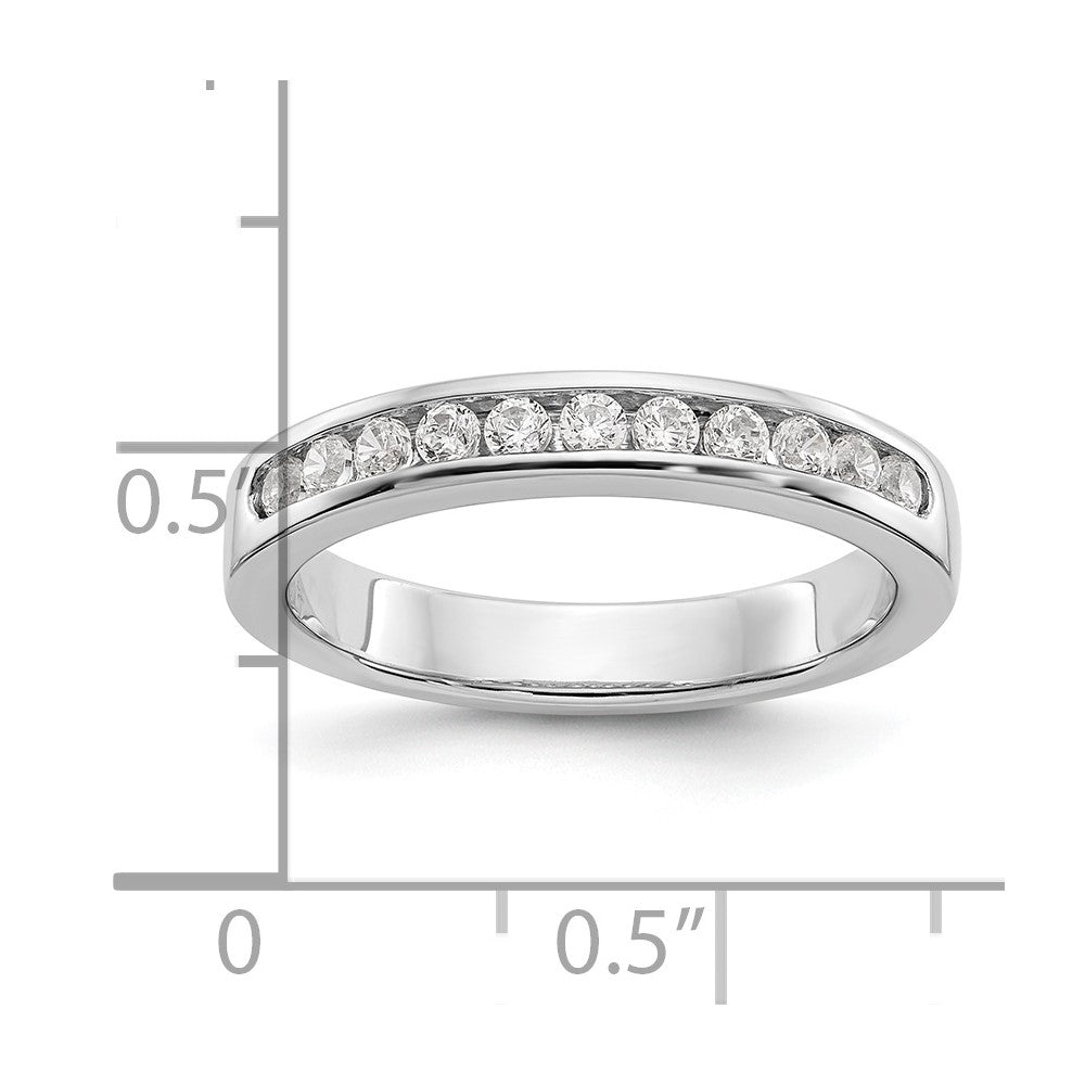 Platinum 11-Stone (Holds 11-1.9mm Round) Channel Band Mounting
