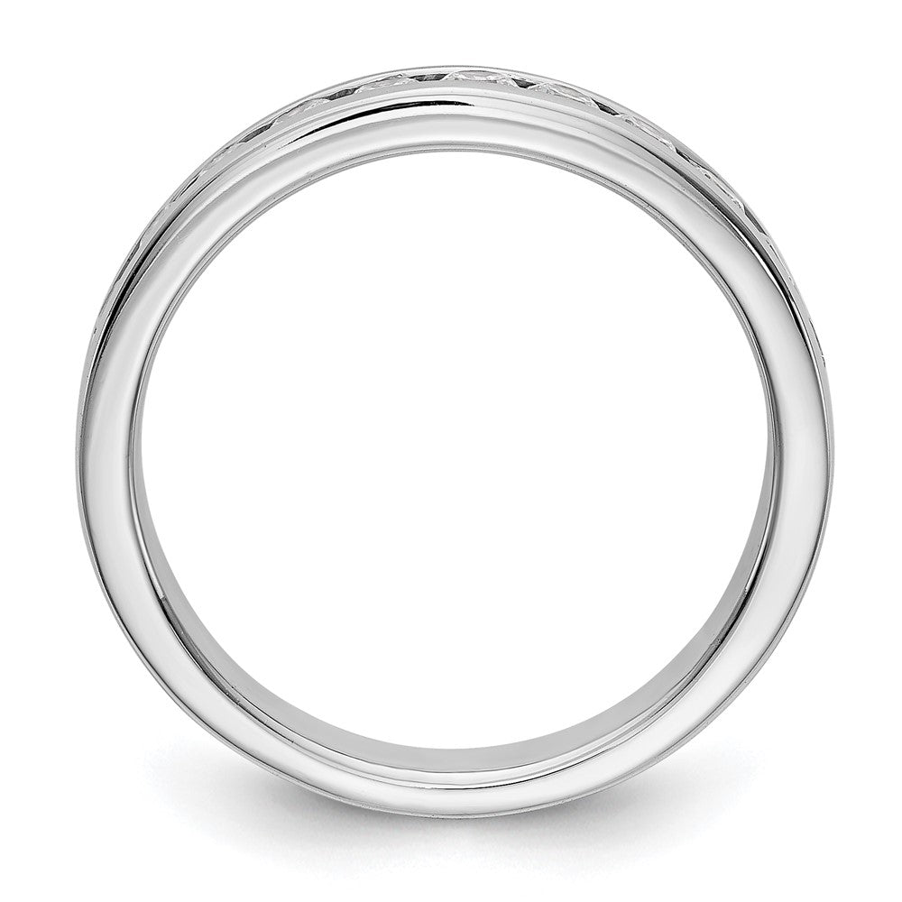 14k White Gold 11-Stone (Holds 11-2.3mm Round) Channel Band Mounting (Closed)