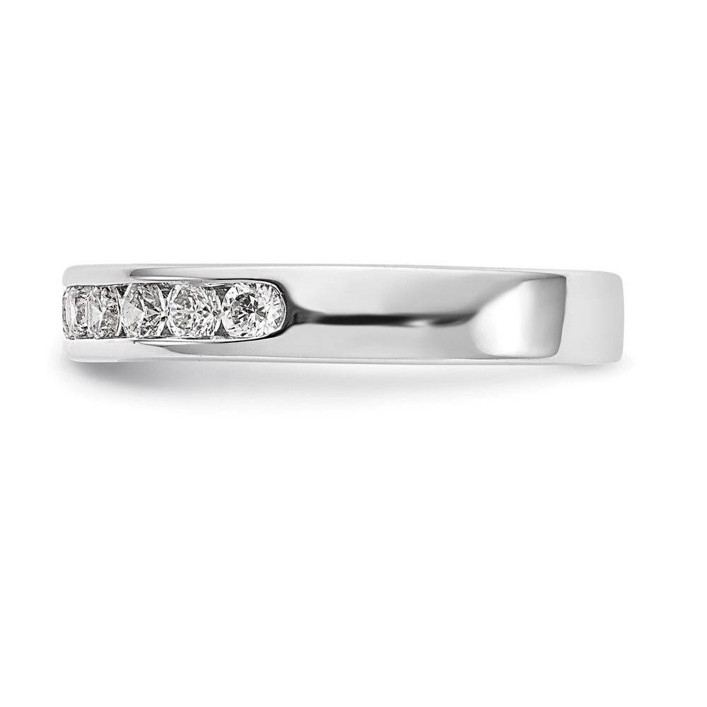 14k White Gold 11-Stone (Holds 11-2.3mm Round) Channel Band Mounting (Closed)