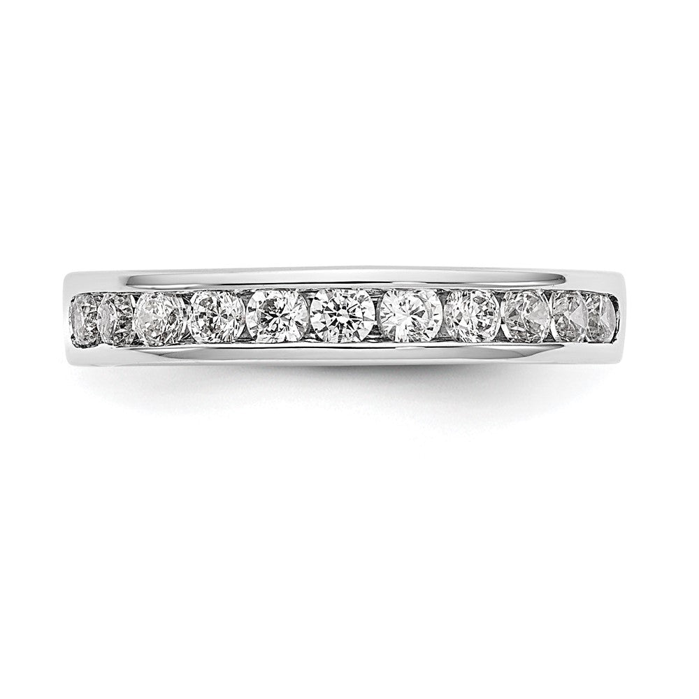 14k White Gold 11-Stone (Holds 11-2.3mm Round) Channel Band Mounting (Closed)