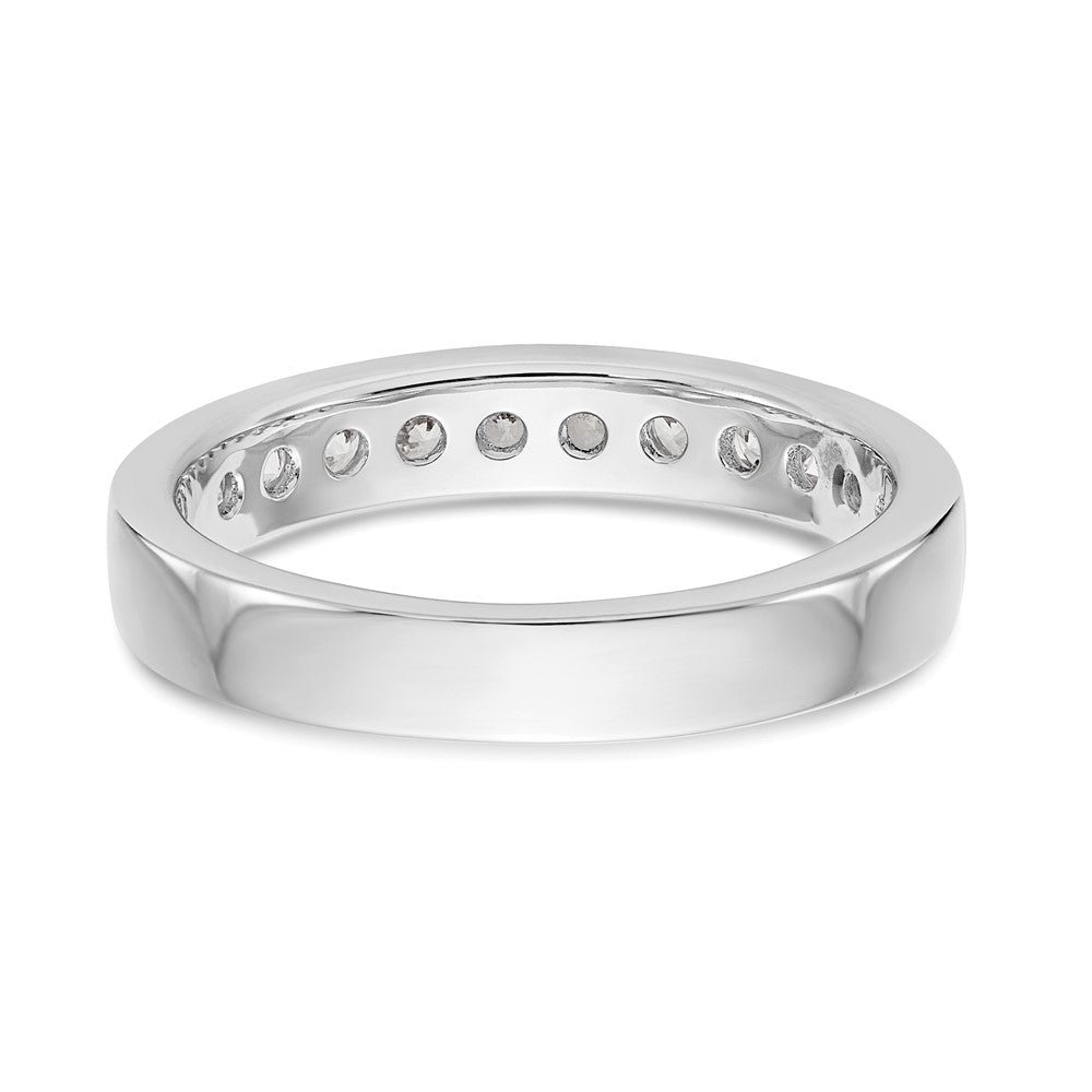 14k White Gold 11-Stone (Holds 11-2.3mm Round) Channel Band Mounting (Closed)