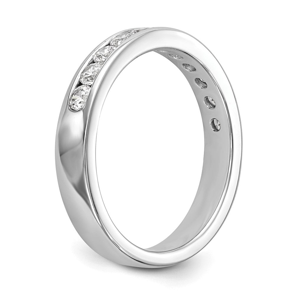 14k White Gold 11-Stone (Holds 11-2.3mm Round) Channel Band Mounting (Closed)
