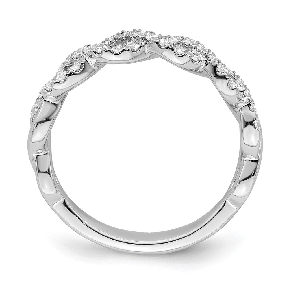 True Origin 14K White Gold 1/3 carat Lab Grown Diamond VS+ F+ Intertwined Complete Band