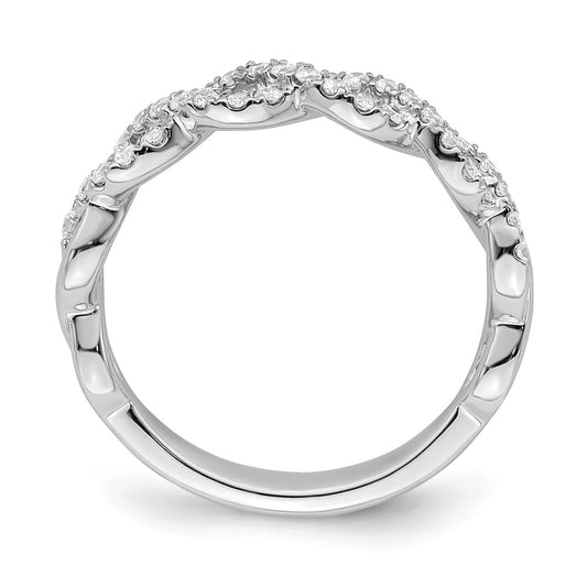 True Origin 14K White Gold 1/3 carat Lab Grown Diamond VS+ F+ Intertwined Complete Band