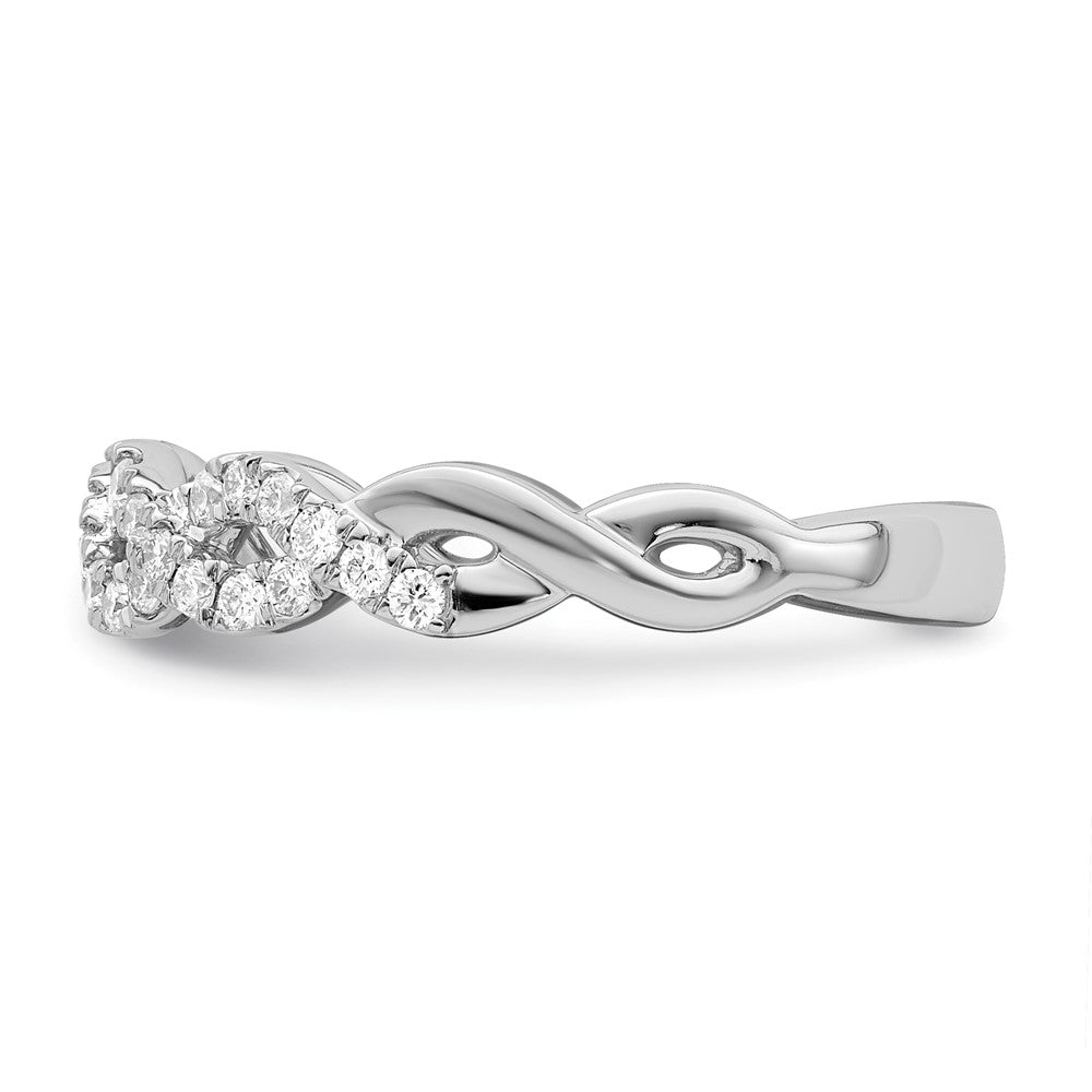 True Origin 14K White Gold 1/3 carat Lab Grown Diamond VS+ F+ Intertwined Complete Band