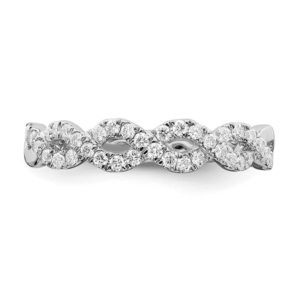 True Origin 14K White Gold 1/3 carat Lab Grown Diamond VS+ F+ Intertwined Complete Band