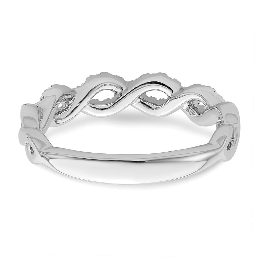 True Origin 14K White Gold 1/3 carat Lab Grown Diamond VS+ F+ Intertwined Complete Band