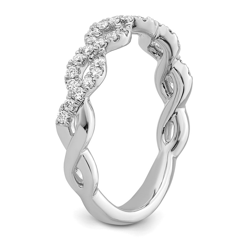 True Origin 14K White Gold 1/3 carat Lab Grown Diamond VS+ F+ Intertwined Complete Band