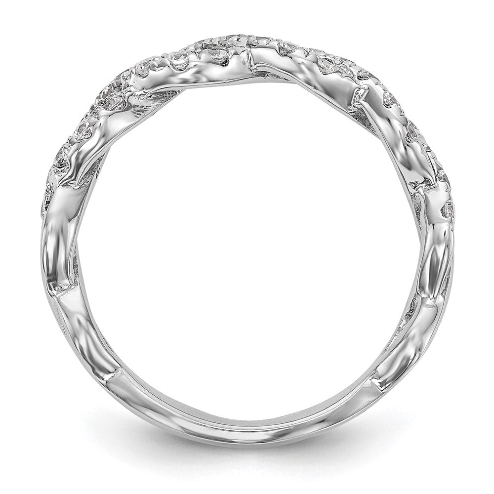 True Origin 14K White Gold 1/2 carat Lab Grown Diamond VS+ F+ Intertwined Complete Band
