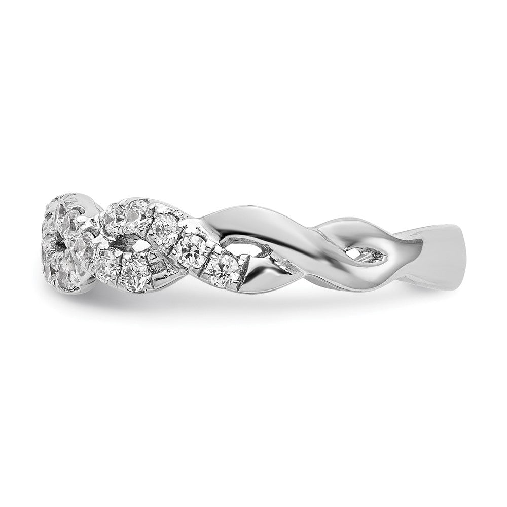 True Origin 14K White Gold 1/2 carat Lab Grown Diamond VS+ F+ Intertwined Complete Band