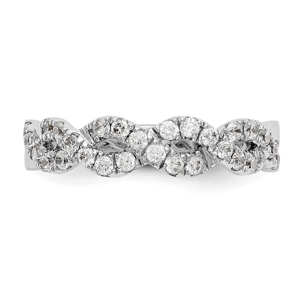 True Origin 14K White Gold 1/2 carat Lab Grown Diamond VS+ F+ Intertwined Complete Band