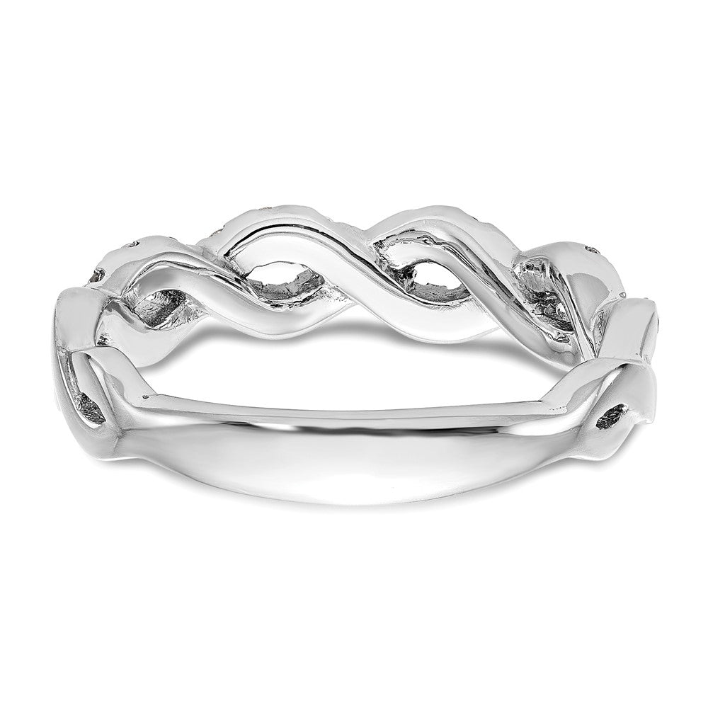 True Origin 14K White Gold 1/2 carat Lab Grown Diamond VS+ F+ Intertwined Complete Band