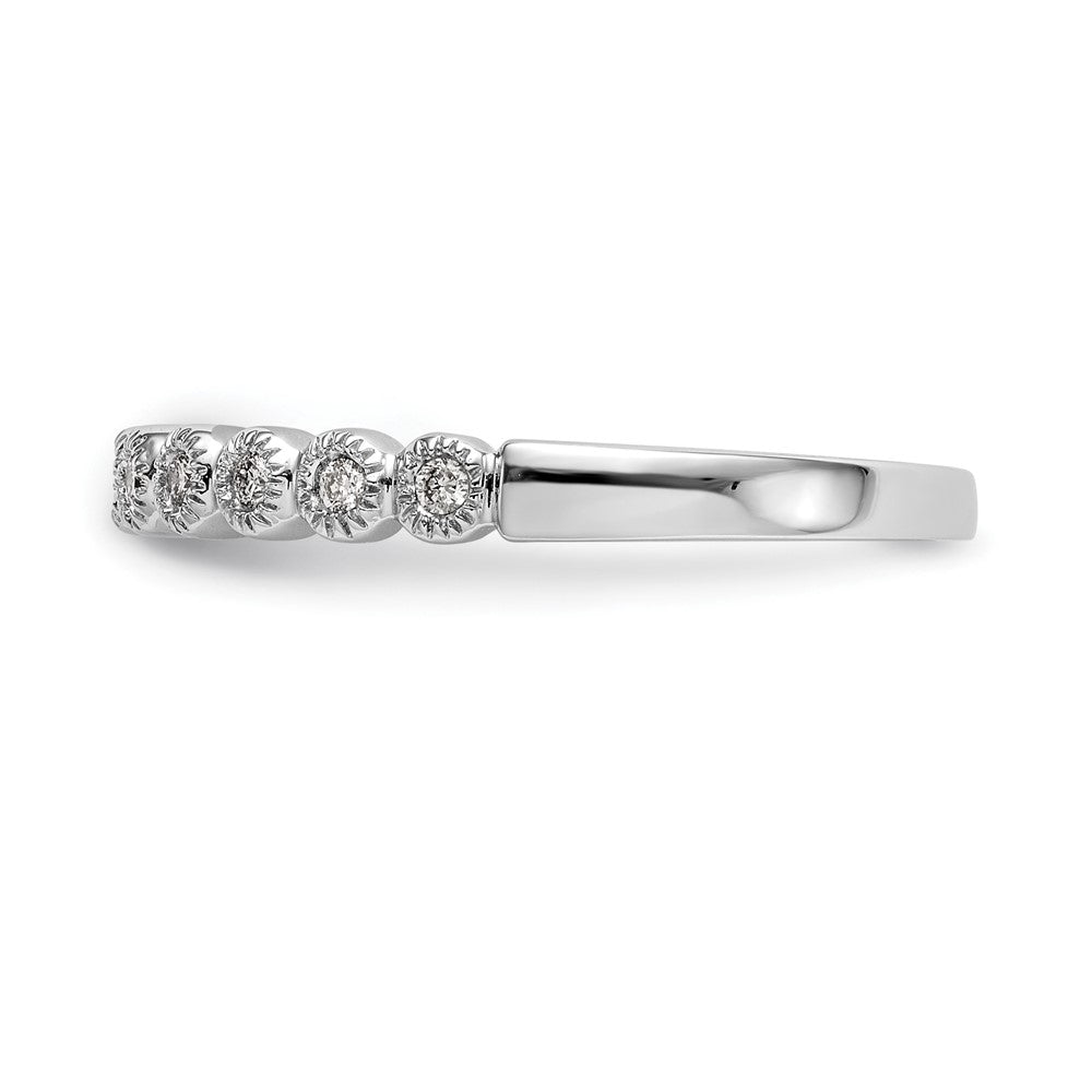 14K White Gold Bezel-set 1/10 carat Complete Diamond Band