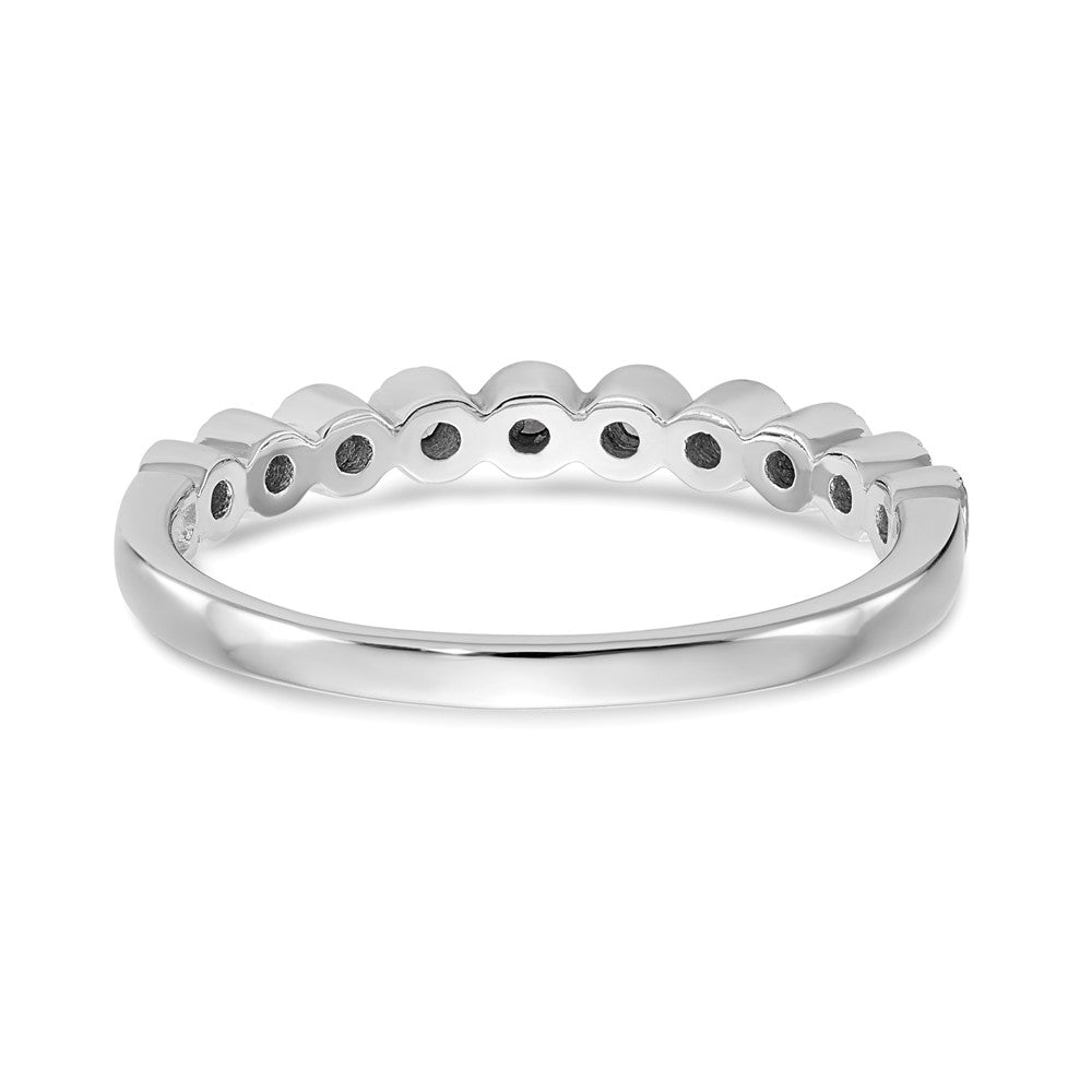 14K White Gold Bezel-set 1/10 carat Complete Diamond Band