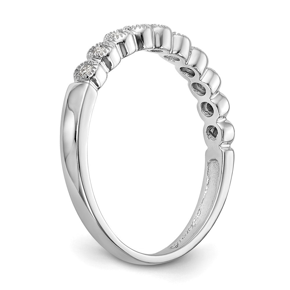 14K White Gold Bezel-set 1/10 carat Complete Diamond Band