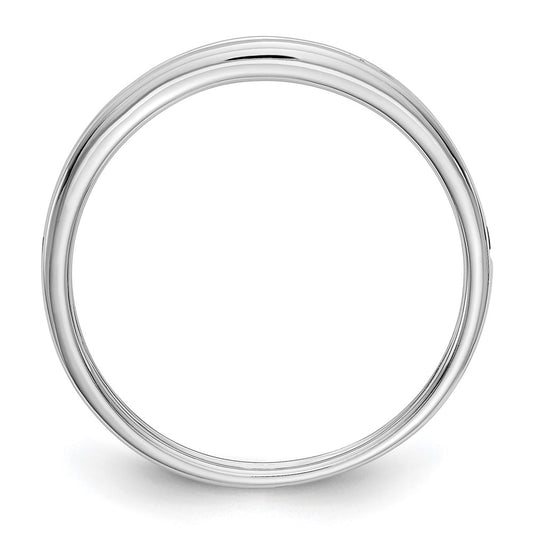 14K White Gold 1/4 carat Black and White Diamond Complete Channel Band