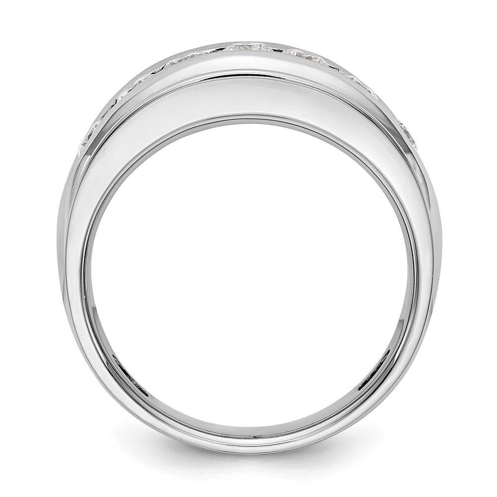 IBGoodman 14k White Gold 1 carat Lab Grown Diamond VS/SI+ G+ Seven Stone Complete Men's Ring
