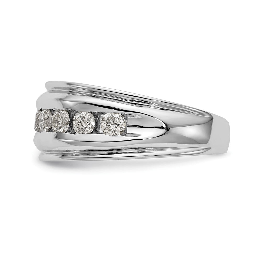 IBGoodman 14k White Gold 1 carat Lab Grown Diamond VS/SI+ G+ Seven Stone Complete Men's Ring