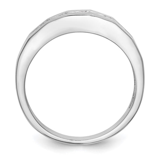 14K White Gold 7-Stone 1/3 carat Diamond Complete Men's Channel Band