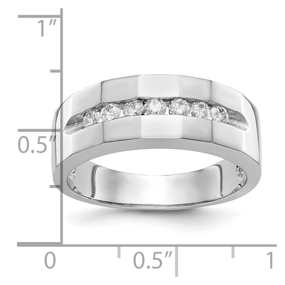 IBGoodman 14k White Gold 1/3 carat Lab Grown Diamond VS/SI+ G+ Complete Men's Band