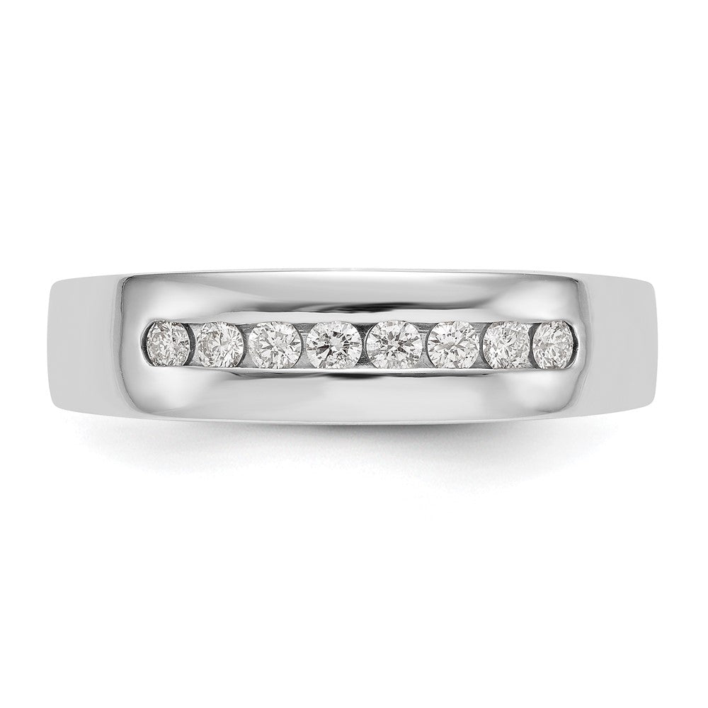 True Origin 14K White Gold Men's 1/3 carat Lab Grown Diamond VS+ F+ Complete Channel Band