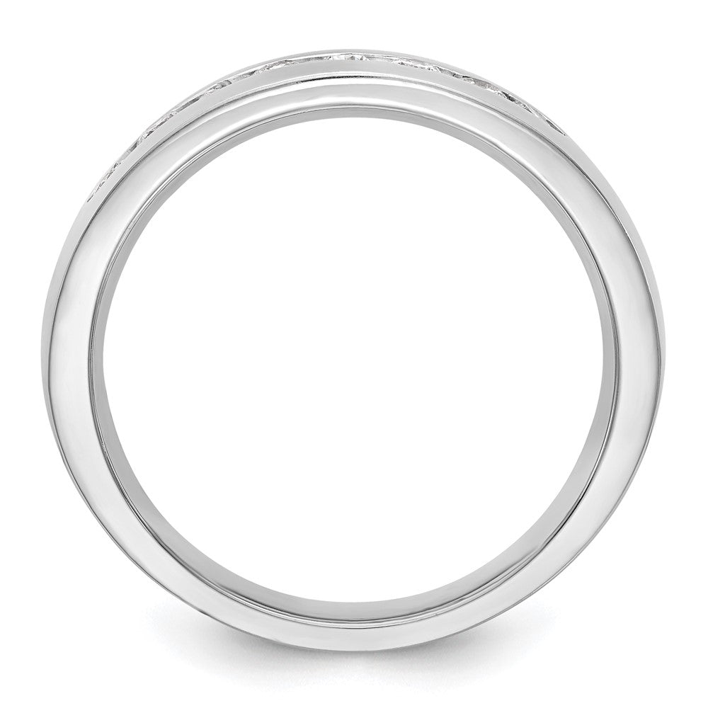 True Origin 14K White Gold Men's 1/2 carat Lab Grown Diamond VS+ F+ Complete Channel Band