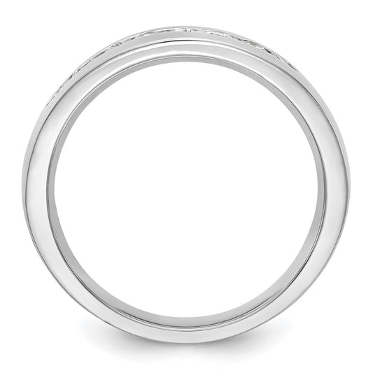 14K White Gold 8-Stone 1/2 carat Diamond Complete Men's Channel Band