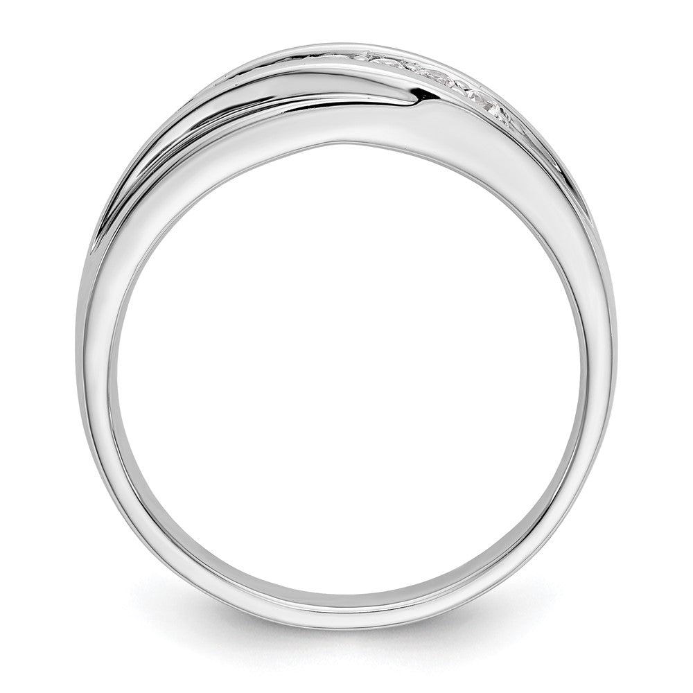 IBGoodman 14k White Gold 1/4 carat Lab Grown Diamond VS/SI+ G+ Complete Men's Ring