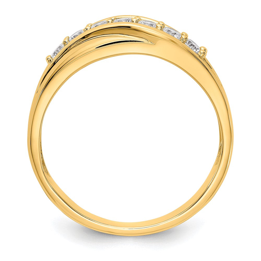 IBGoodman 14k 1/2 carat Lab Grown Diamond VS/SI+ G+ Seven Stone Complete Men's Ring