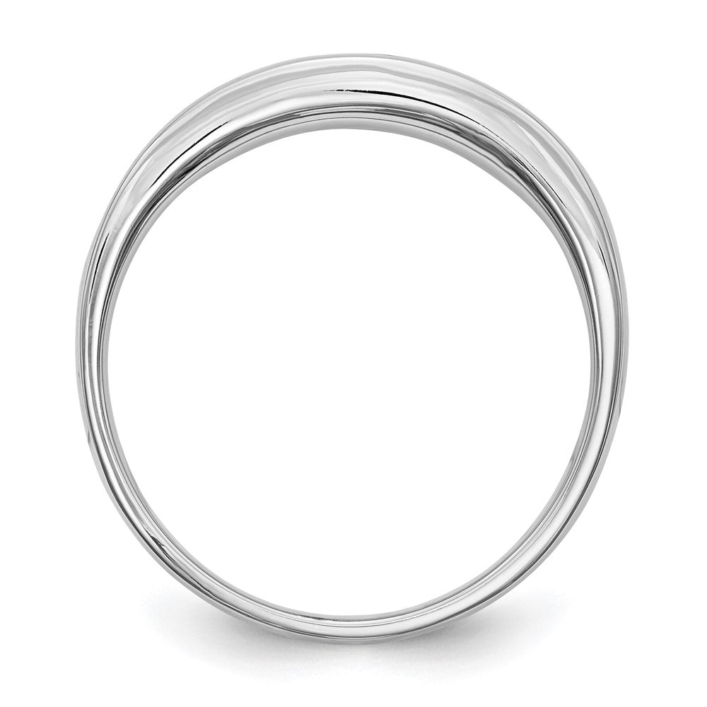 14K White Gold Lab Grown Diamond VS/SI+ G+ Men's Band