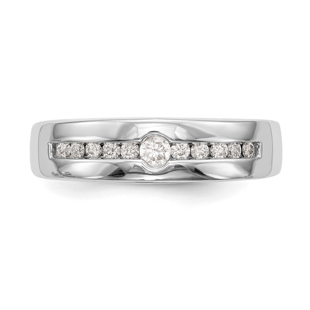14K White Gold Lab Grown Diamond VS/SI+ G+ Men's Band