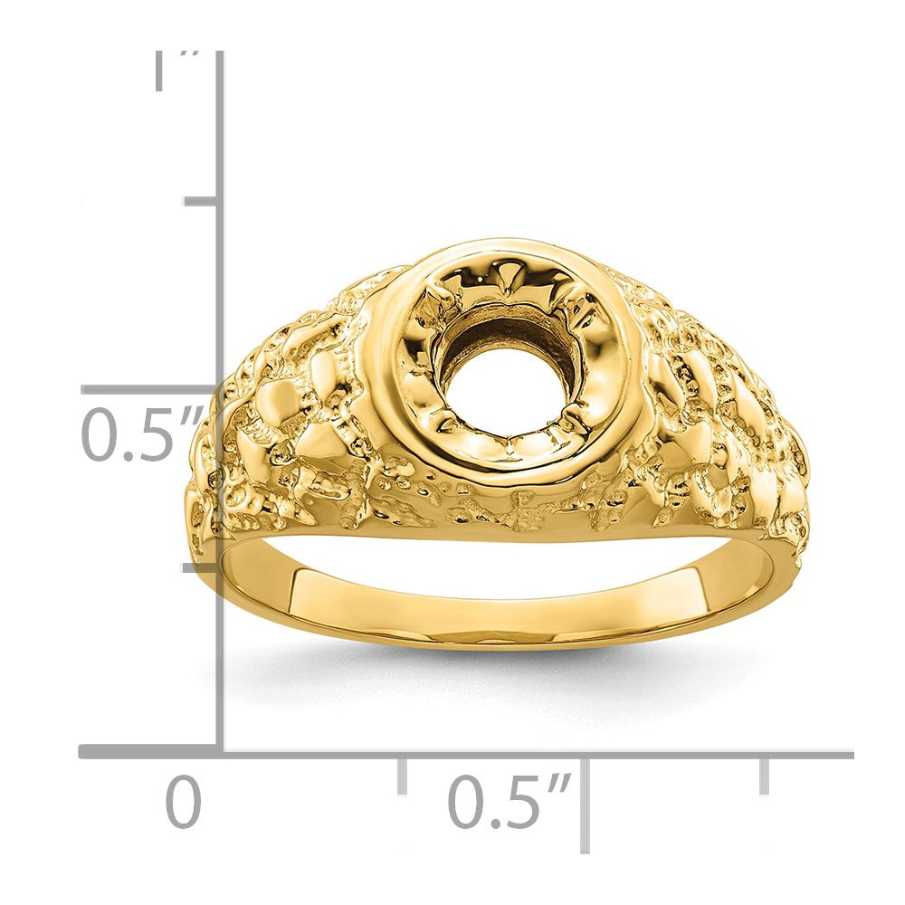 IB Goodman 14k Holds 1-6.0mm 7/8 carat Center Mens Ring Mounting