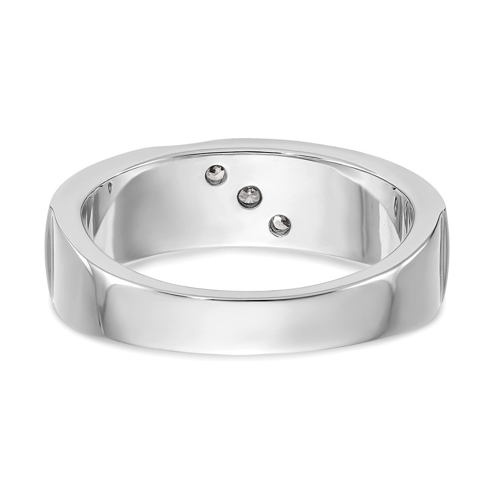 True Origin 14K White Gold Men's 1/5 carat Lab Grown Diamond VS+ F+ Complete Band