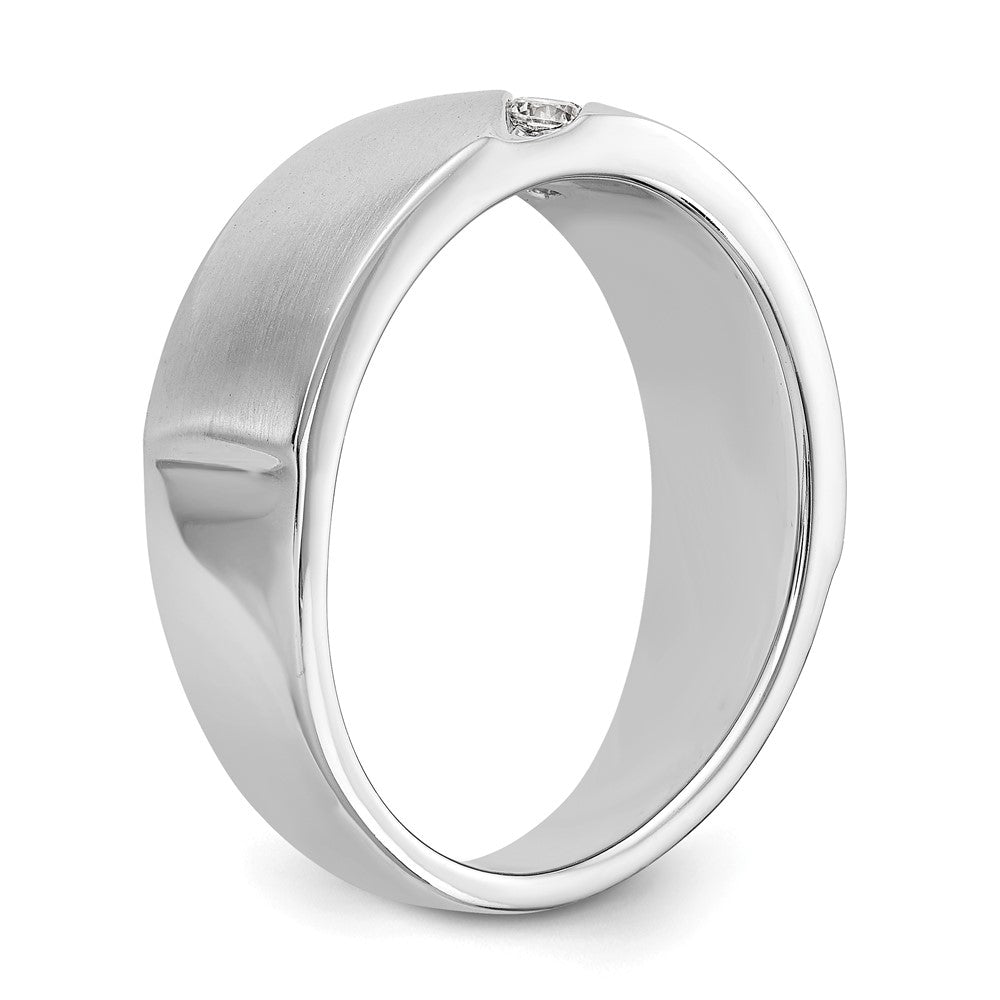 True Origin 14K White Gold Men's 1/5 carat Lab Grown Diamond VS+ F+ Complete Band