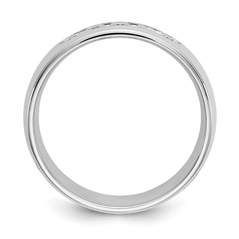 True Origin 14K White Gold Men's 1/2 carat Lab Grown Diamond VS+ F+ Size 10.5 Complete Miligrain Band