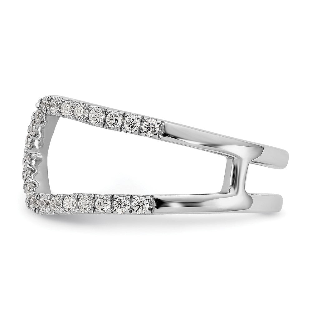 True Origin 14K White Gold 1/2 carat Lab Grown Diamond VS+ F+ Complete Geometric Ring