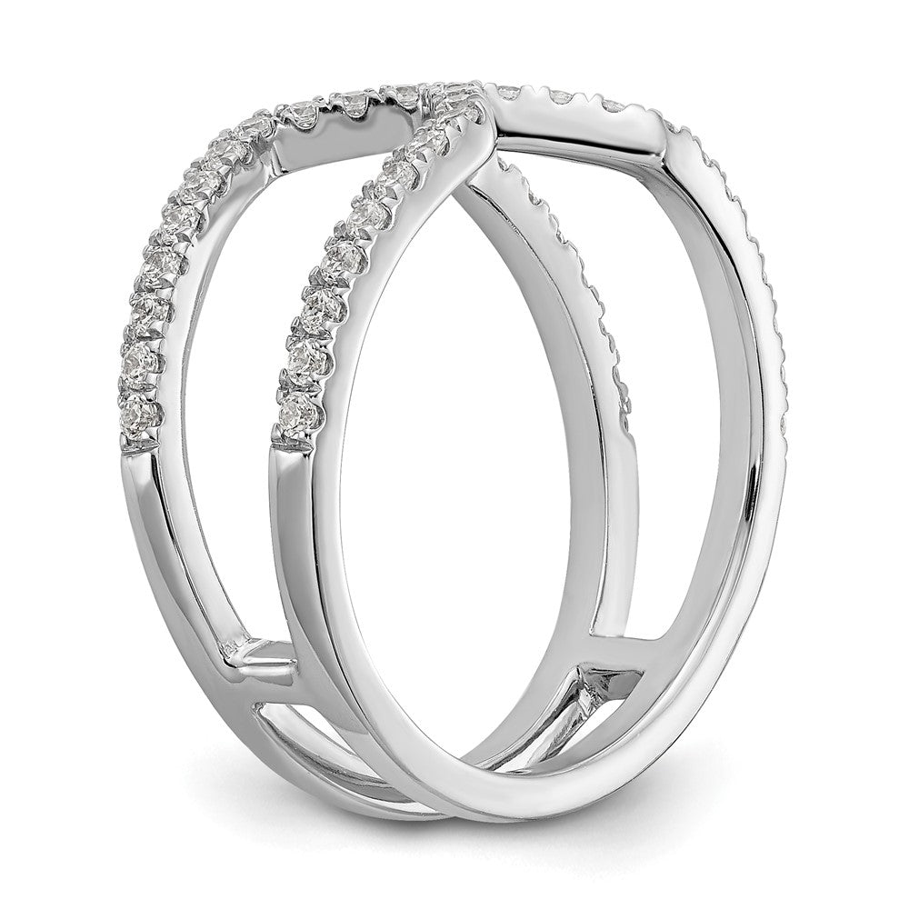 True Origin 14K White Gold 1/2 carat Lab Grown Diamond VS+ F+ Complete Geometric Ring